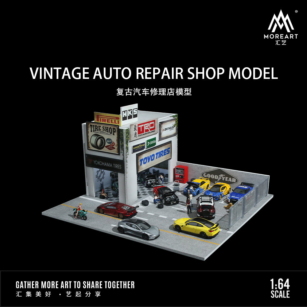 MoreArt 1:64 Vintage Auto Repair Shop Model MO936401 – Horizon Diecast