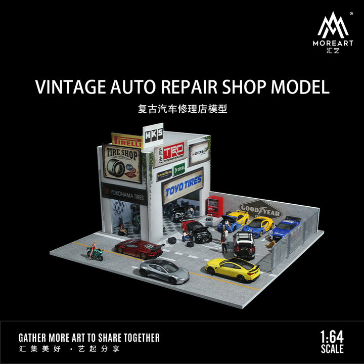 MoreArt 1:64 Vintage Auto Repair Shop Model MO936401