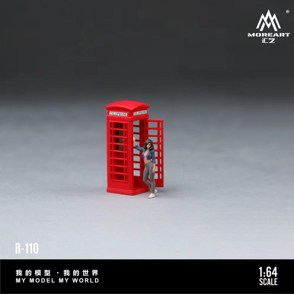 [Preorder] MoreArt 1:64 TELEPHONE BOOTH STREET SHOT GIRL FIGURE SET MO223110