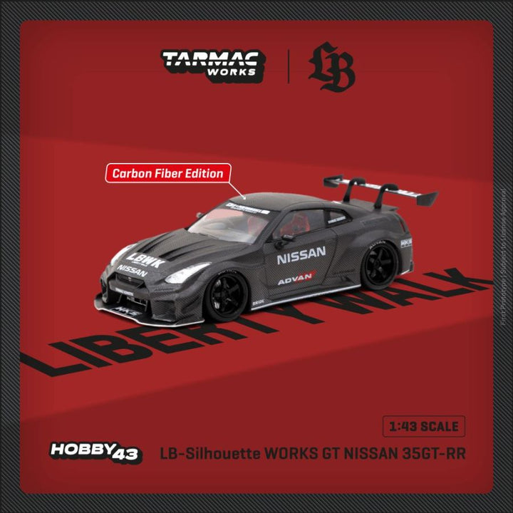 [Preorder] Tarmac Works 1:43 LB-Silhouette WORKS GT NISSAN 35GT-RR Full Carbon T43-022-CBN