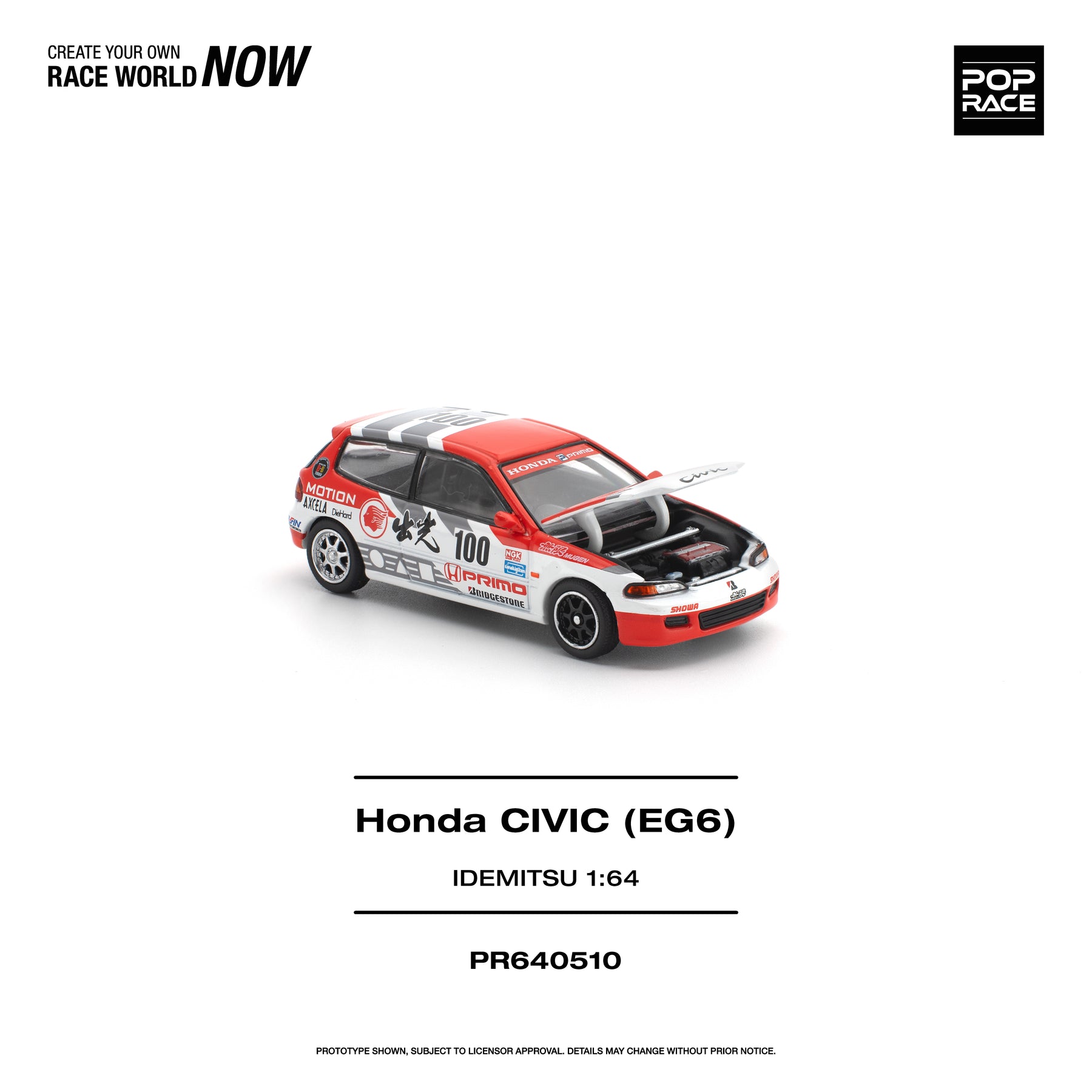 Preorder] POPRACE 1:64 Honda Civic (EG6) IDEMITSU MOTION INFINITE