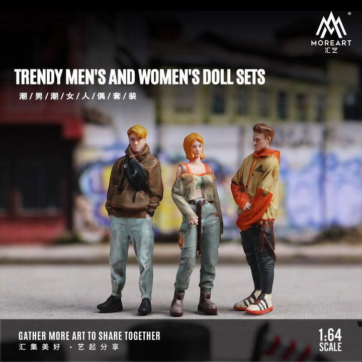 [Preorder] MoreArt 1:64 TRENDY MEN'S AND WOMEN'S DOLL SETS