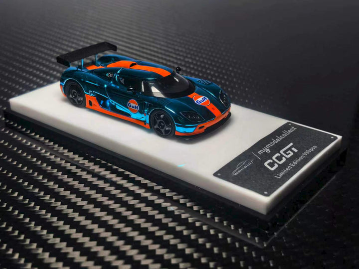 [Preorder] Model Collect 1:64 Koenigsegg ccgt Chrome Gulf Blue/Orange Edition MC640027D