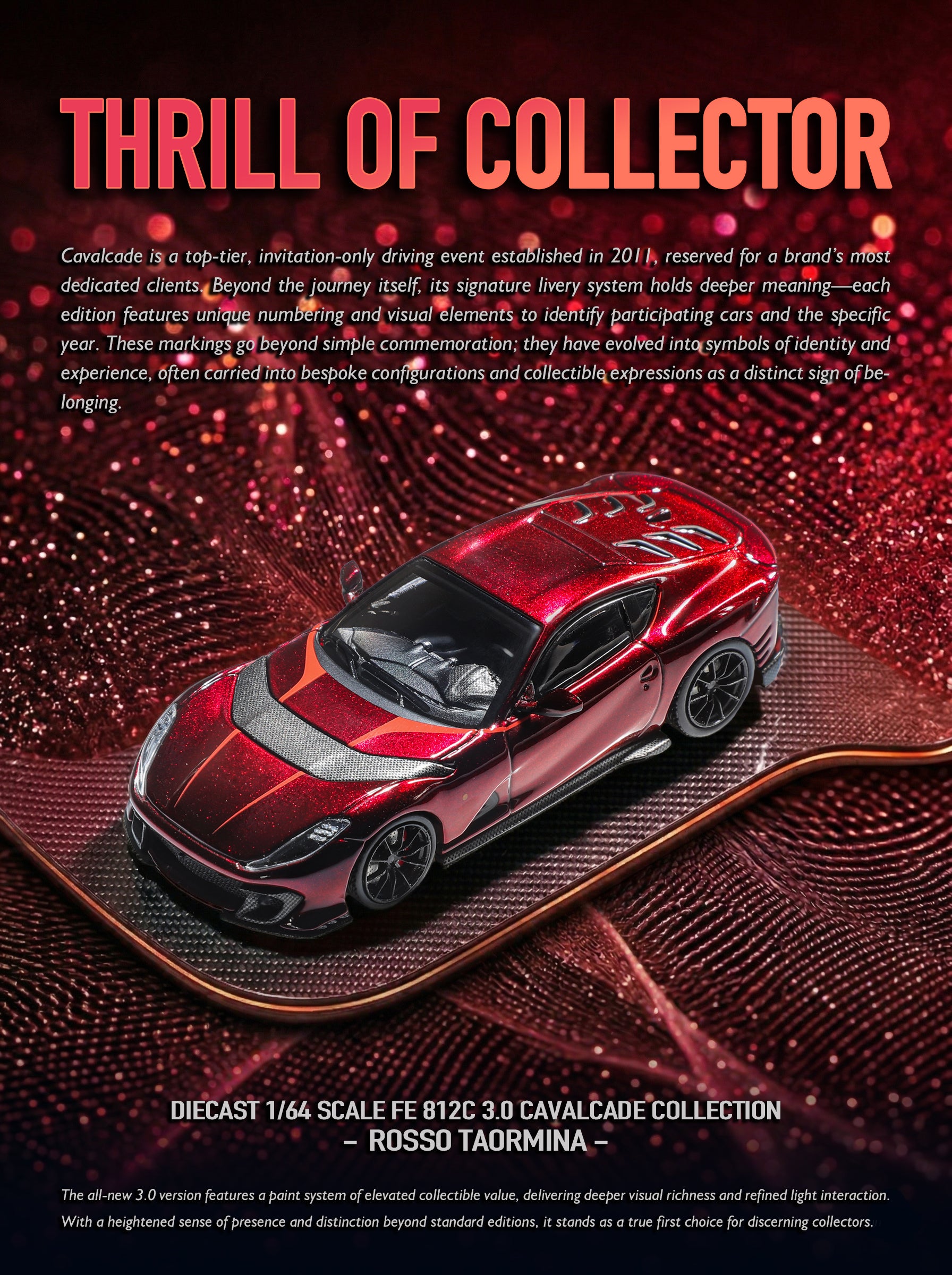 TOC 1:64 Ferrari 812C 3.0 CAVALCADE COLLECTION (4 Colours