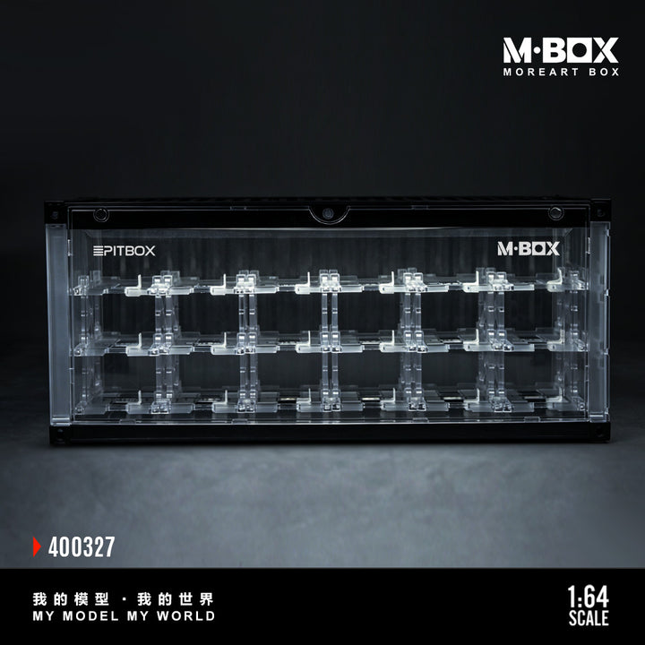 [Preorder] MBOX x PITBOX 1:64 TRANSPARENT THREE-DIMENSIONALPARKING RACK SCENE MB400327