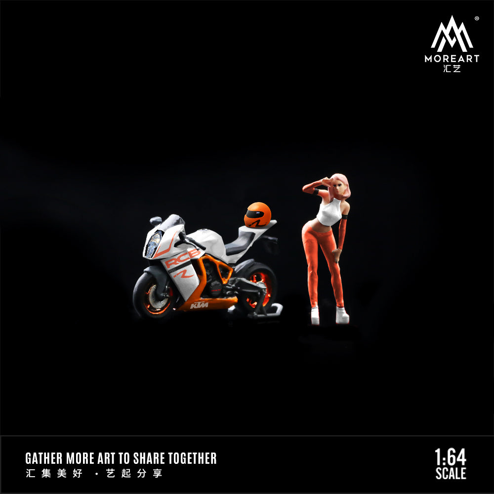 [Preorder] MoreArt 1:64 KTM1190 Motocycle Doll Resin Set (2 Colours)