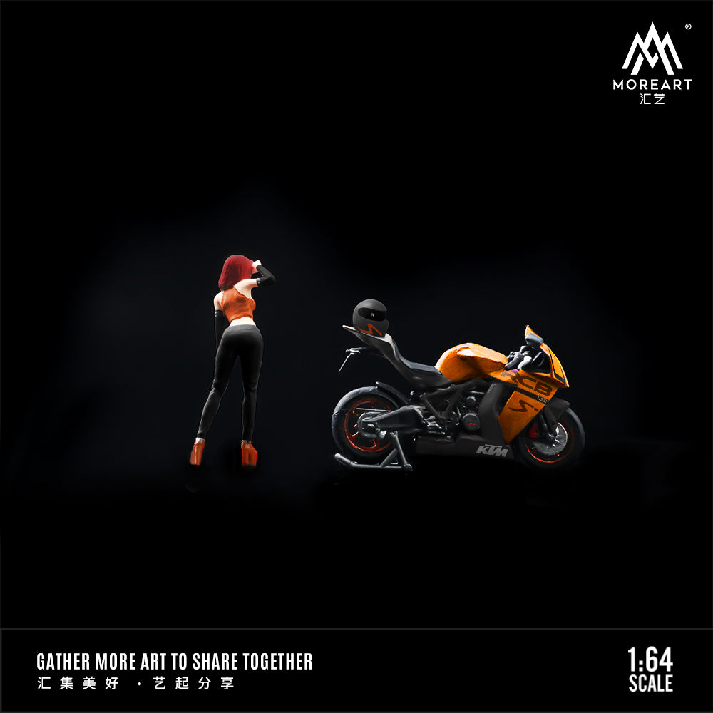 [Preorder] MoreArt 1:64 KTM1190 Motocycle Doll Resin Set (2 Colours)