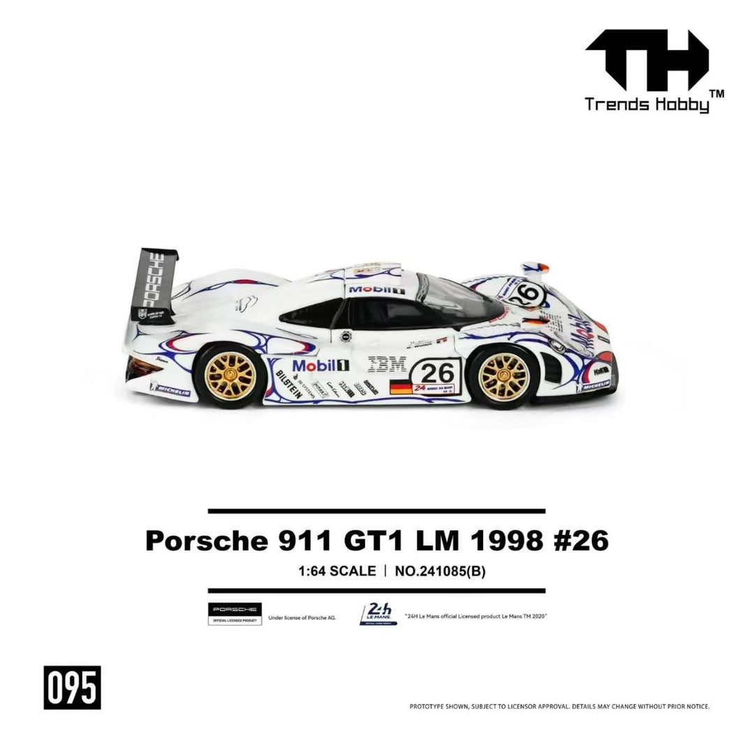 [Preorder] Trends Hobby 1:64 Porsche 911 GT1 LM 1988 #26 - Champion 241085(B)