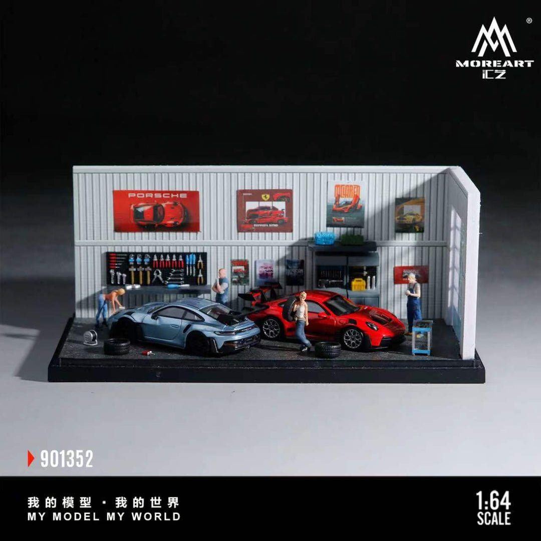 [Preorder] MoreArt 1:64 SCENE OF THE CAR REPAIR WORKSHOP MO901352