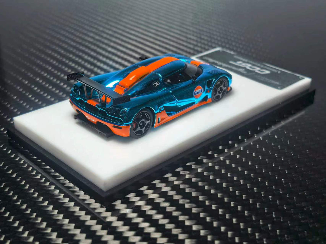 [Preorder] Model Collect 1:64 Koenigsegg ccgt Chrome Gulf Blue/Orange Edition MC640027D