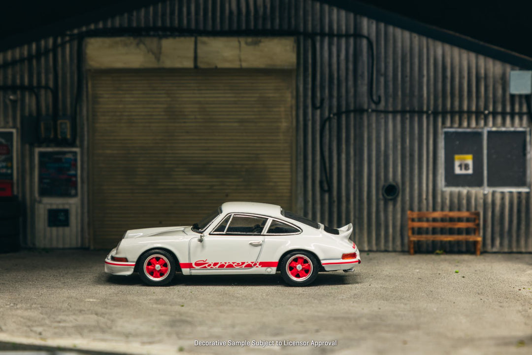 [Preorder] Tarmac Works 1:64 Porsche 911 Carrera RS 2.7 Lightweight White/Red T64S-023-WR