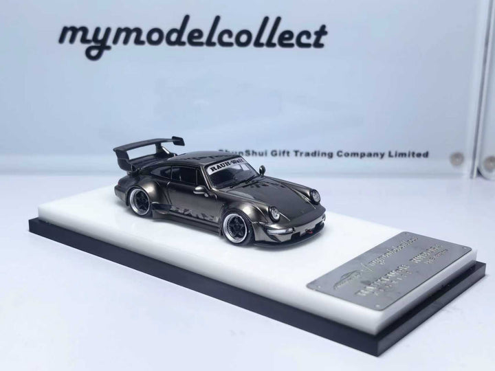 [Preorder] Model Collect 1:64 Porsche RWB964 High Wing Chrome Pearl Gray MC640024H