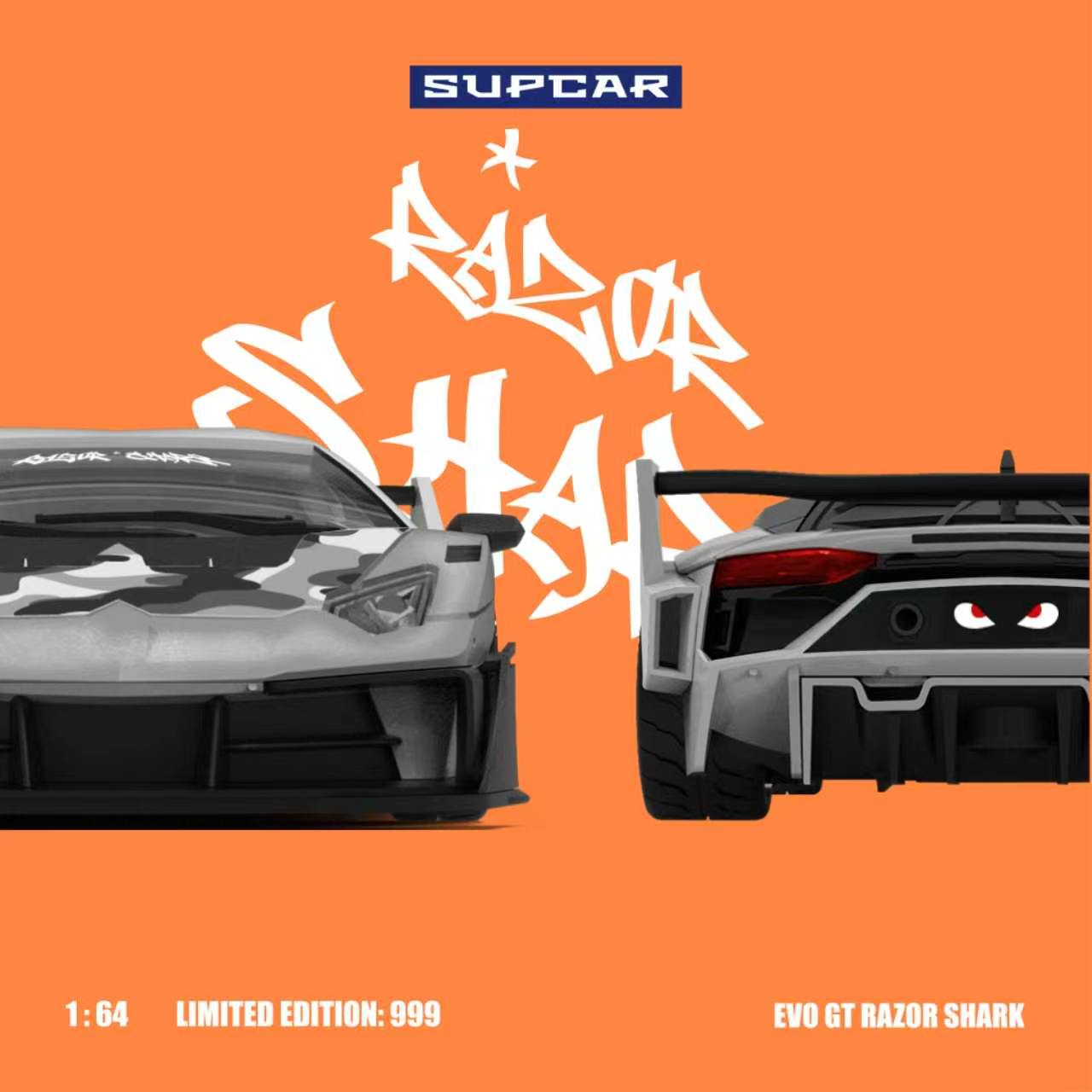 Preorder] SUPCAR 1:64 Lamborghini GTEVO Shark Mouth Livery
