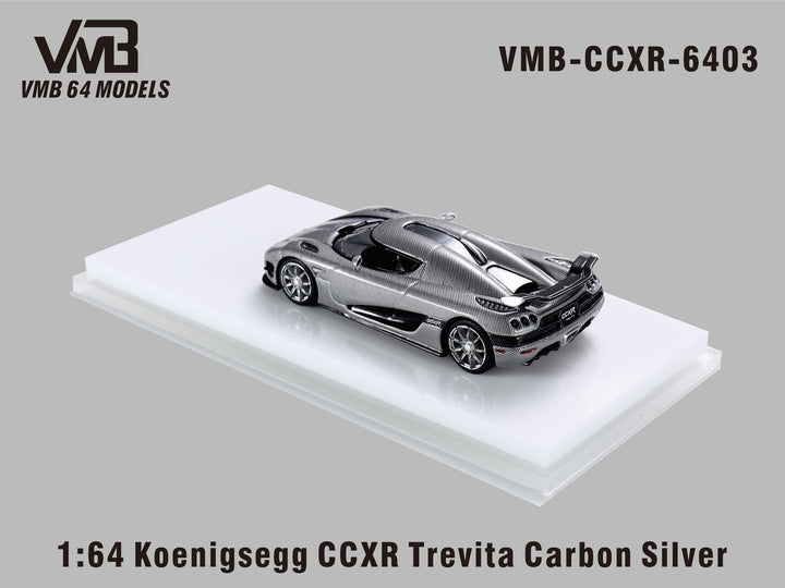 [Preorder] VMB 1:64 Koenigsegg CCXR Trevita - Carbon Silver