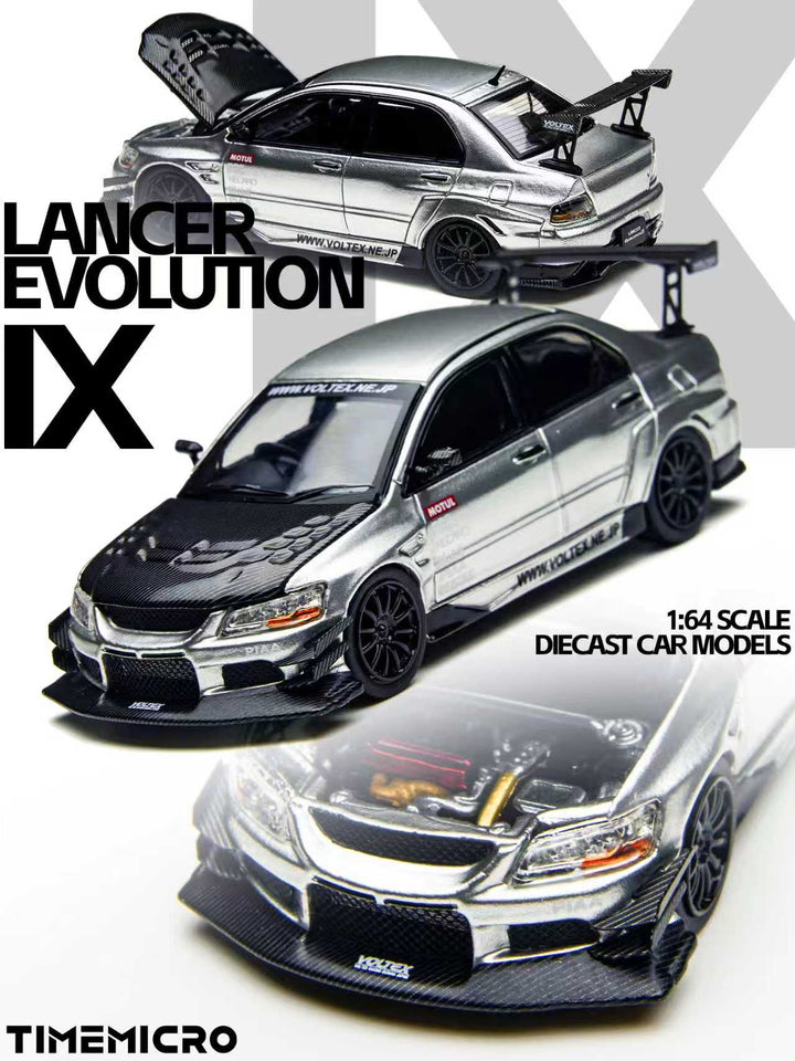 [Preorder] Time Micro 1:64 Mitsubishi Lancer Evolution IX Silver TM800213