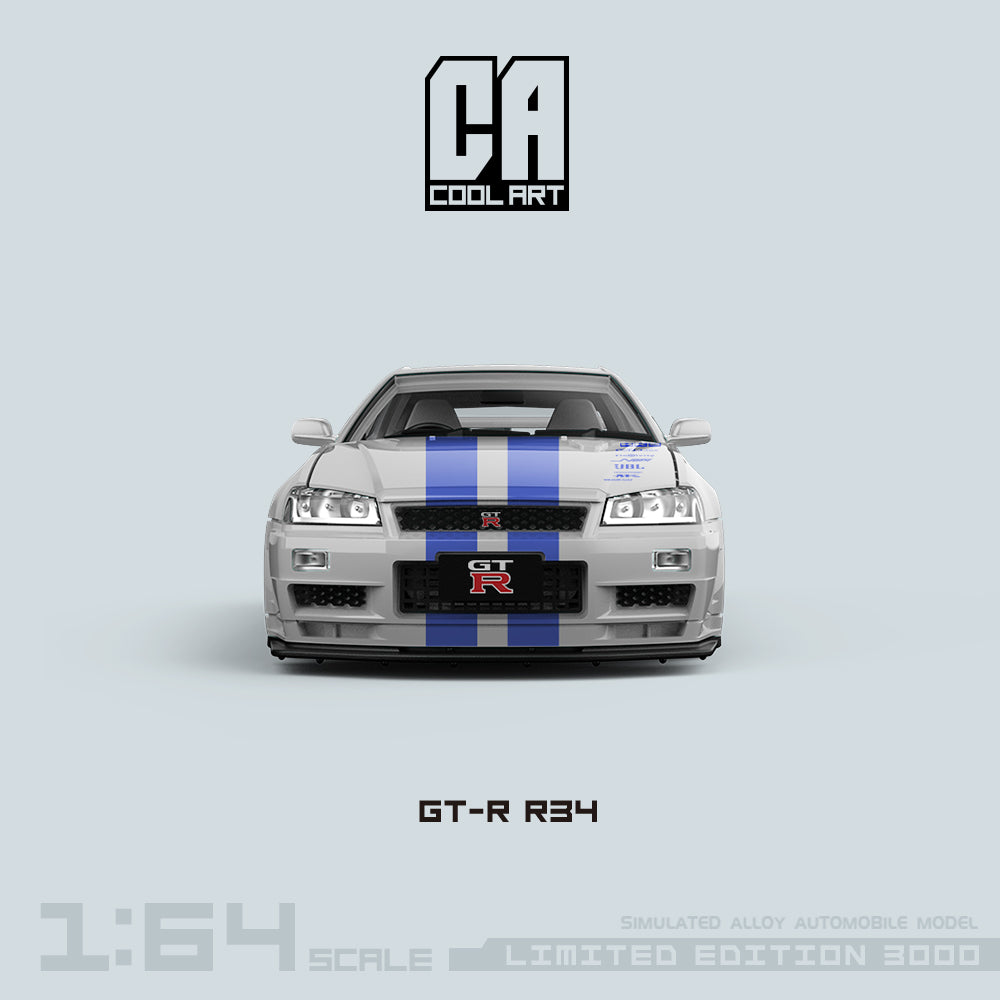 [Preorder] COOL ART 1:64 Nissan Skyline GT-R R34 Paul Silver (2 Versions)