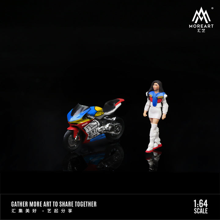 [Preorder] MoreArt 1:64 Ducati Mecha Theme MOTORCYCLE DOLL