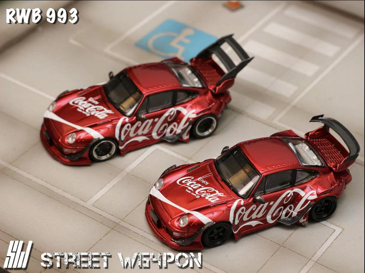 [Preorder] Street Weapon 1:64 Porsche RWB 993 Coca Cola Livery (2 Versions)