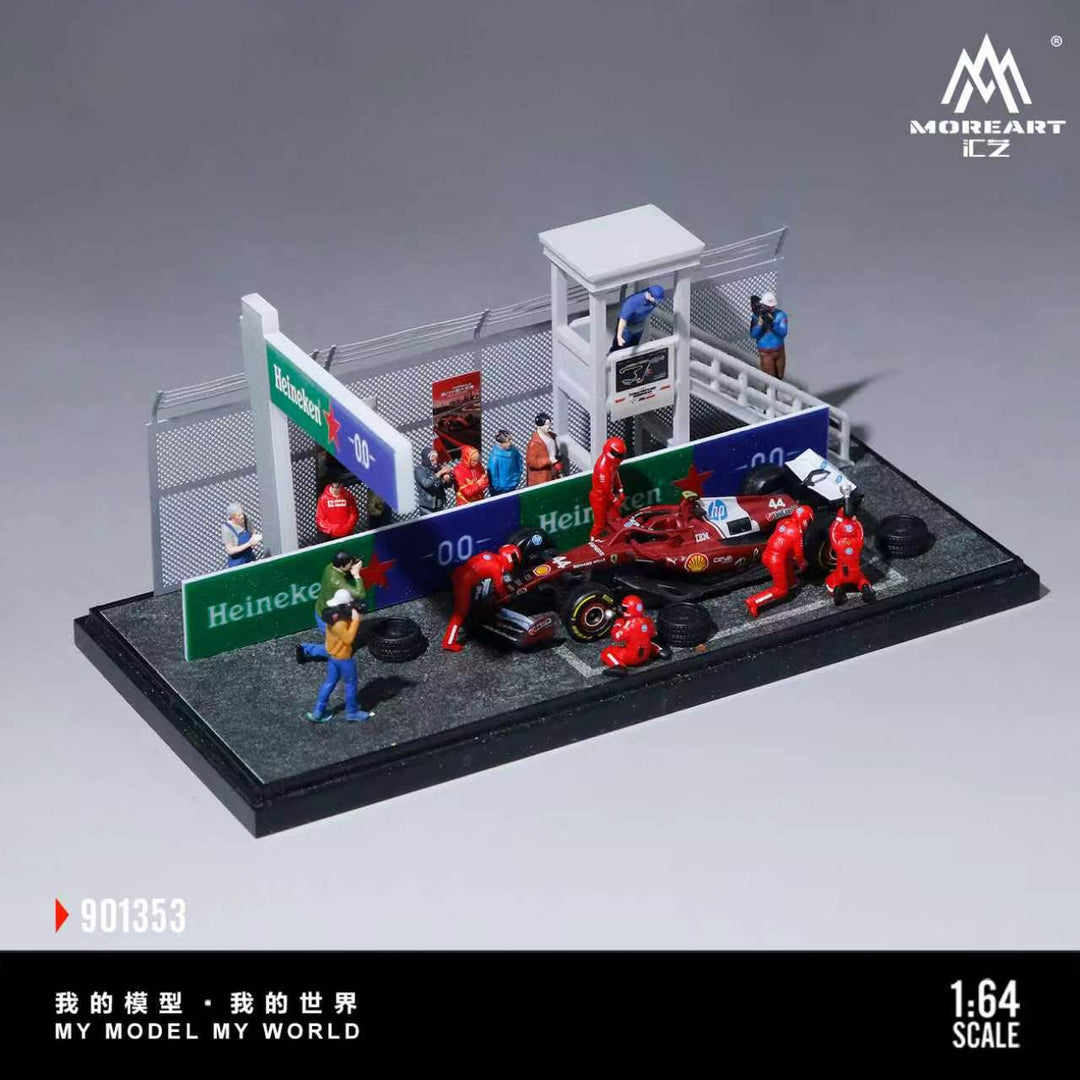 [Preorder] MoreArt 1:64 SCENE OF THE PIT AREA IN A CAR RACING EVENT MO901353