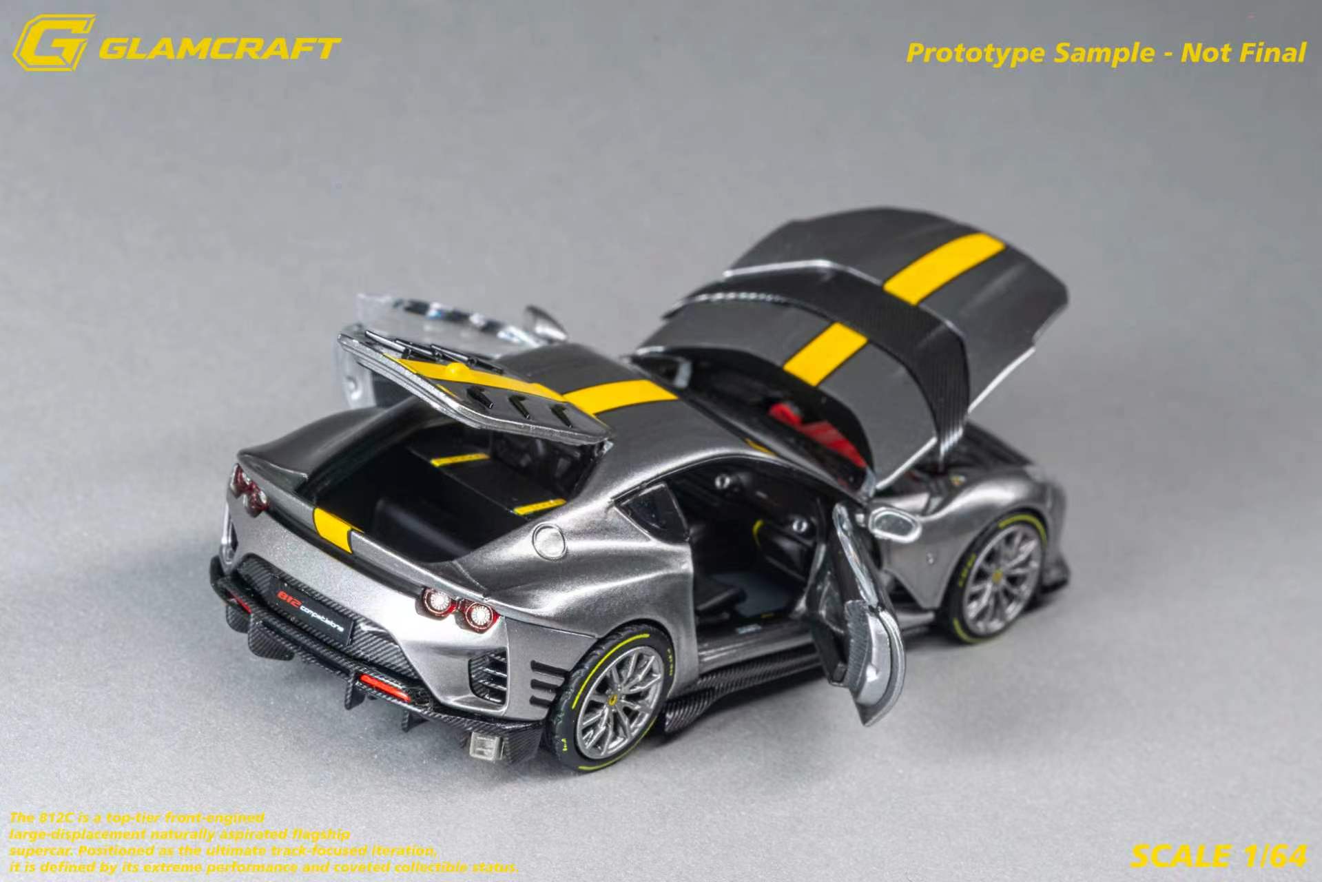Preorder] GlamCraft 1:64 Ferrari 812C Grey – Horizon Diecast