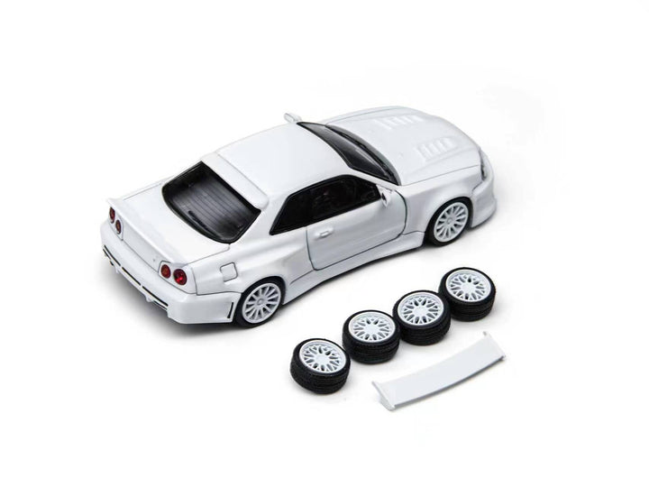 [Preorder] TimeMicro × PSC DESIGN 1:64 Nissan R34 "Smilodon" White TM648402