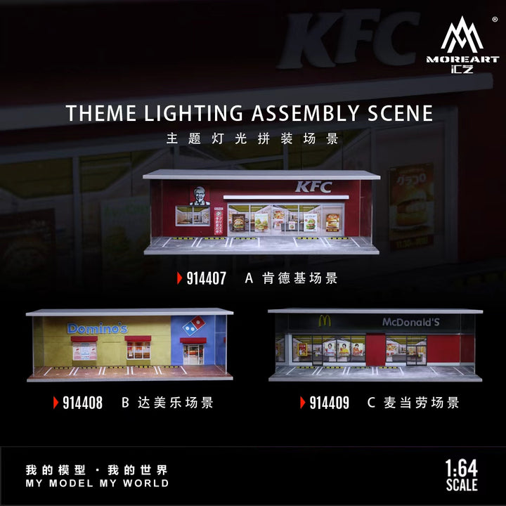 [Preorder] MoreArt 1:64 THEME LIGHTING ASSEMBLY SCENE (3 Versions) MO914407/MO914408/MO914409