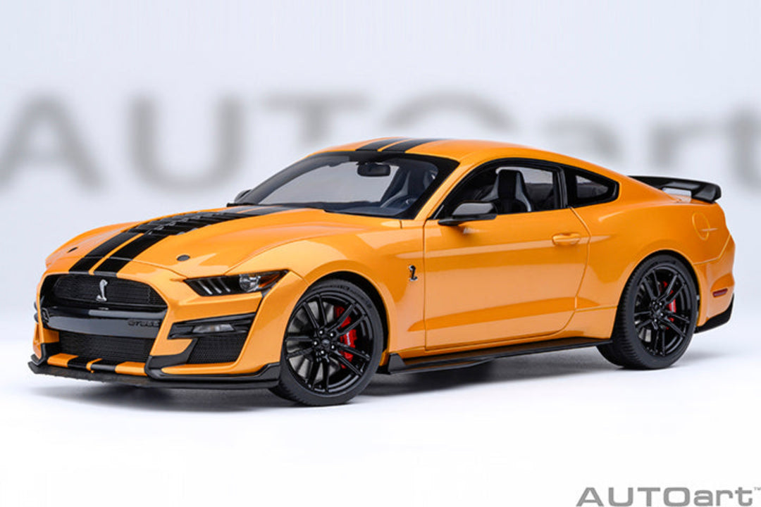 Modellino Mustang GT500 Scala 1:18 Arancione Metallizzato – Con Suoni E Luci – Diecast - Foto 2