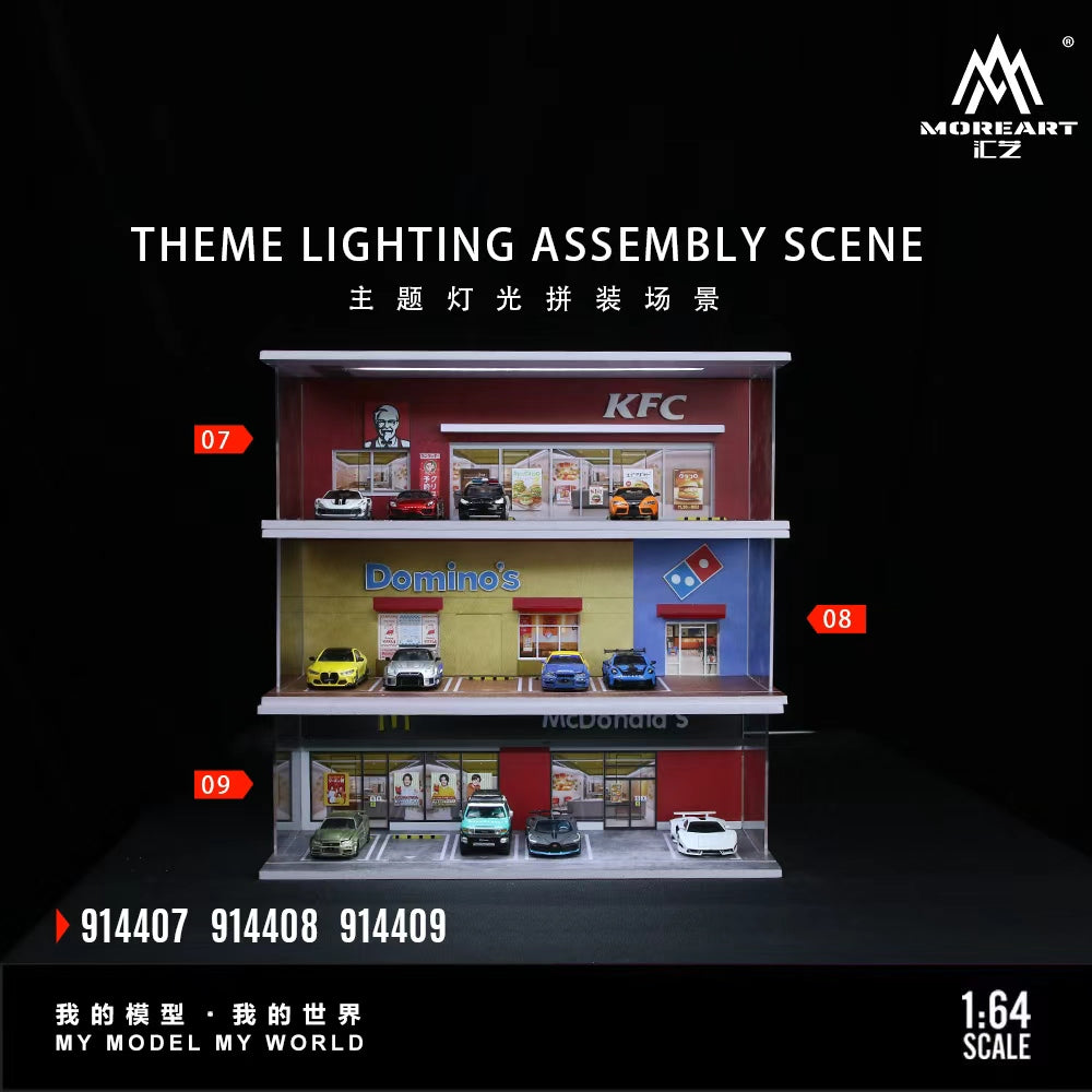 [Preorder] MoreArt 1:64 THEME LIGHTING ASSEMBLY SCENE (3 Versions) MO914407/MO914408/MO914409