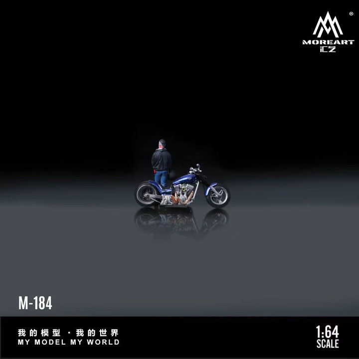 [Preorder] MoreArt 1:64 HARLEY ICE BLUE MOTORCYCLE TOUGH BIKER FIGURE MO222184