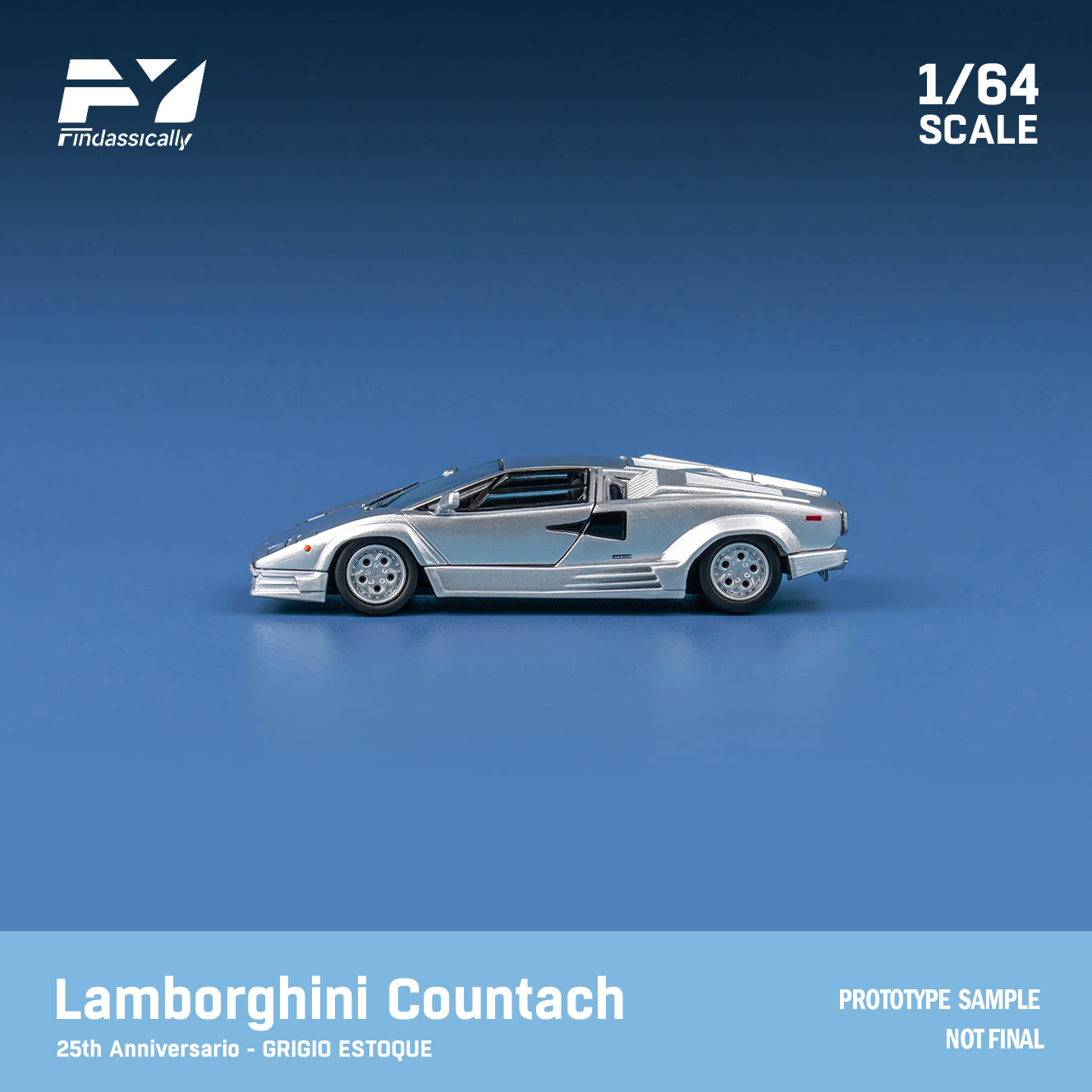 Lamborghini Countach5000s ホワイト ミニカー 1/18 Finclassically 1:64 Lamborghini Countach LP5000 (4 Versions
