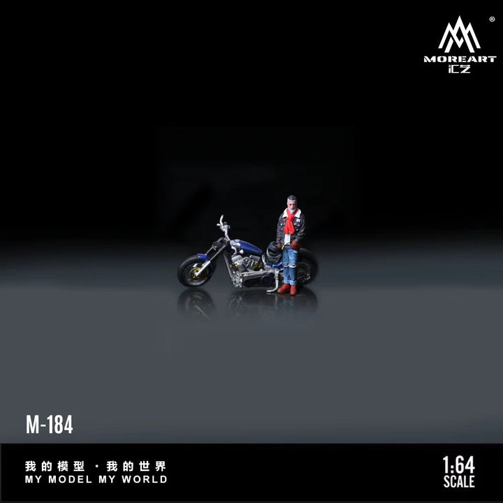 [Preorder] MoreArt 1:64 HARLEY ICE BLUE MOTORCYCLE TOUGH BIKER FIGURE MO222184