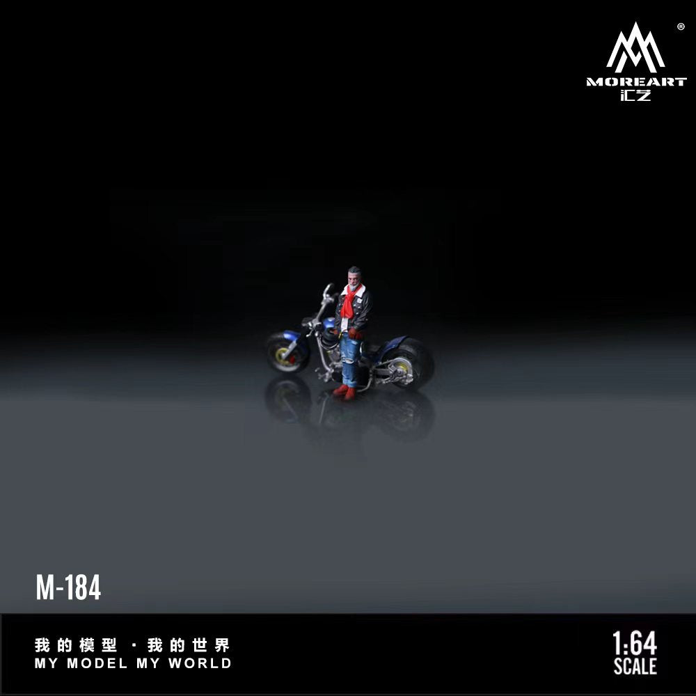 [Preorder] MoreArt 1:64 HARLEY ICE BLUE MOTORCYCLE TOUGH BIKER FIGURE MO222184
