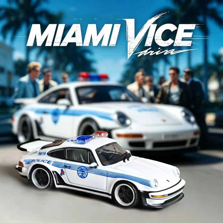 [Preorder] Rhino Model 1:64 Porsche 911 Turbo 930 Miami Police Department 1980 Livery