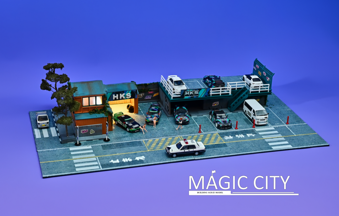 Magic City 1:64 Diorama Shell Gas Station & Display Building (cars &  figures NOT included)