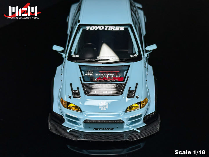 [Preorder] MCM 1:18 Honda Kevamannz 1996 EG6 Hatchback Wide  Body (5 Colours)