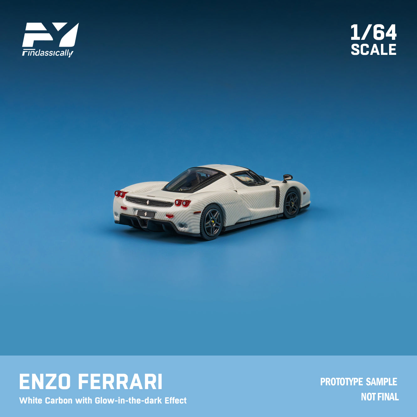 DMH CLA 1/64 Ferrari Enzo white carbon fiber Resin models