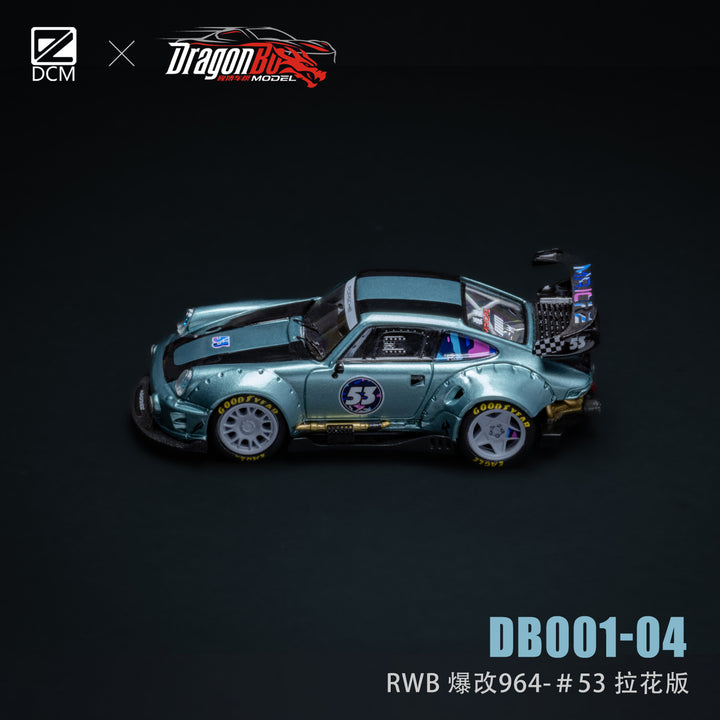 [Preorder] DragonBo Model X DCM 1:64 Porsche RWB964 - #53 Blue