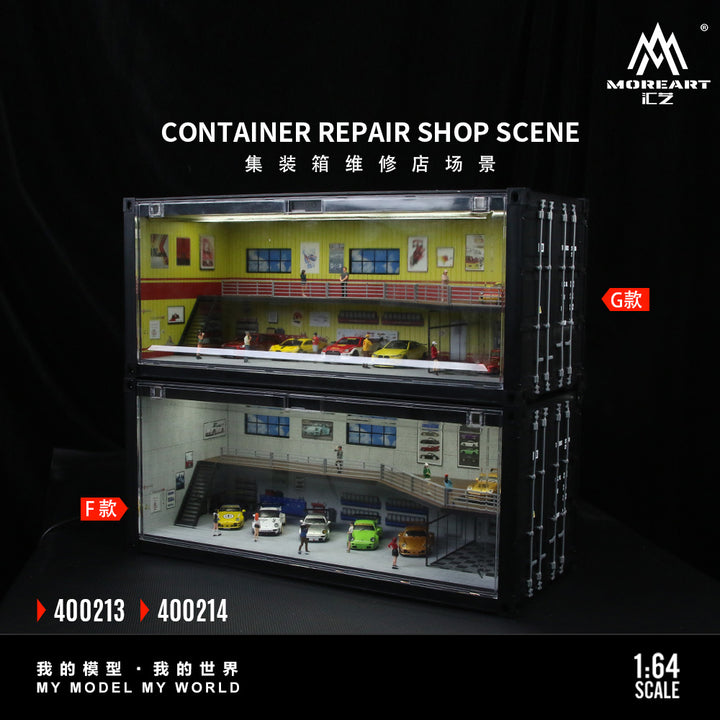 [Preorder] MoreArt 1:64 CONTAINER REPAIR SHOP SCENE (2 Versions)