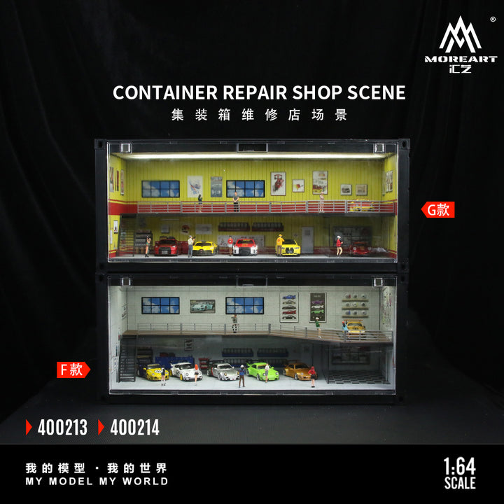 [Preorder] MoreArt 1:64 CONTAINER REPAIR SHOP SCENE (2 Versions)