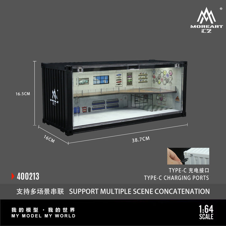[Preorder] MoreArt 1:64 CONTAINER REPAIR SHOP SCENE (2 Versions)