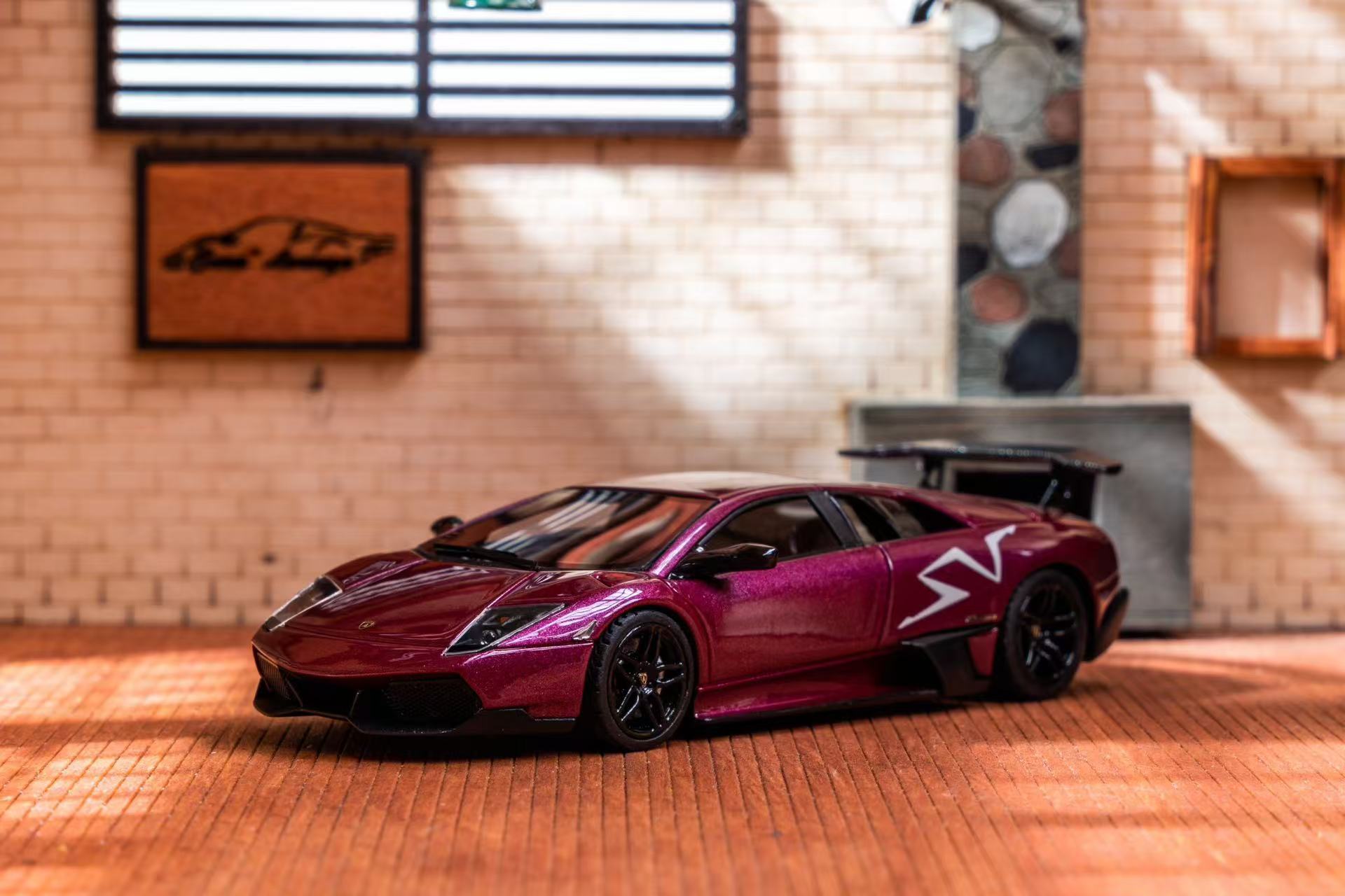 Cars Lounge 1:64 Grey Murcielago LP670-4 SV Sports Model