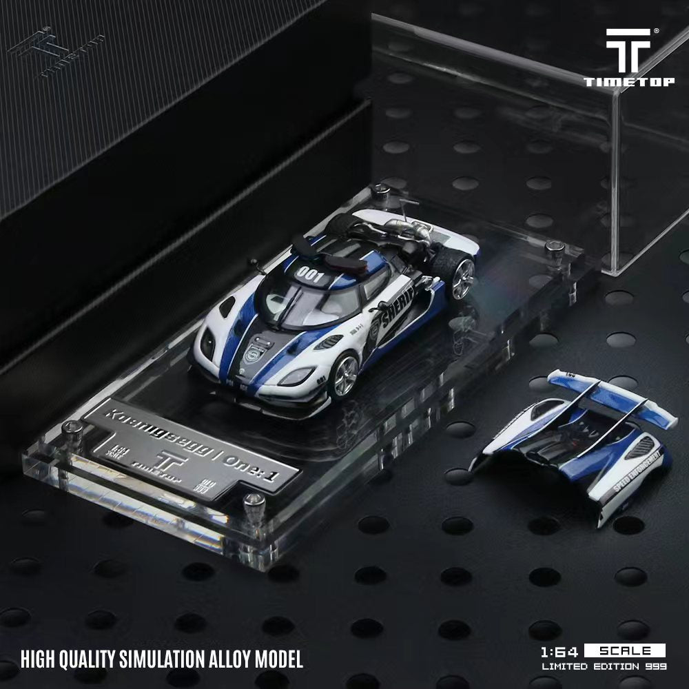 [Preorder] Time Top 1:64 Koenigsegg One:1 Police Livery TT644816