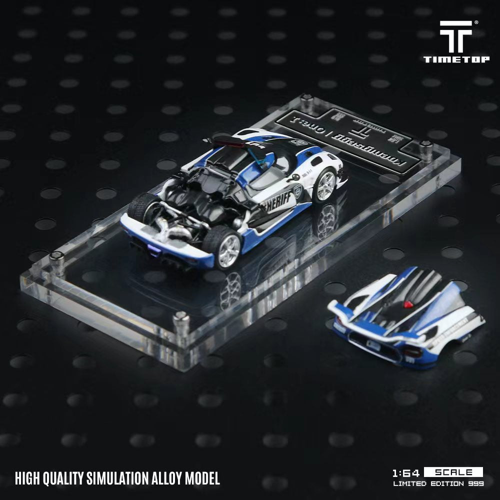 [Preorder] Time Top 1:64 Koenigsegg One:1 Police Livery TT644816