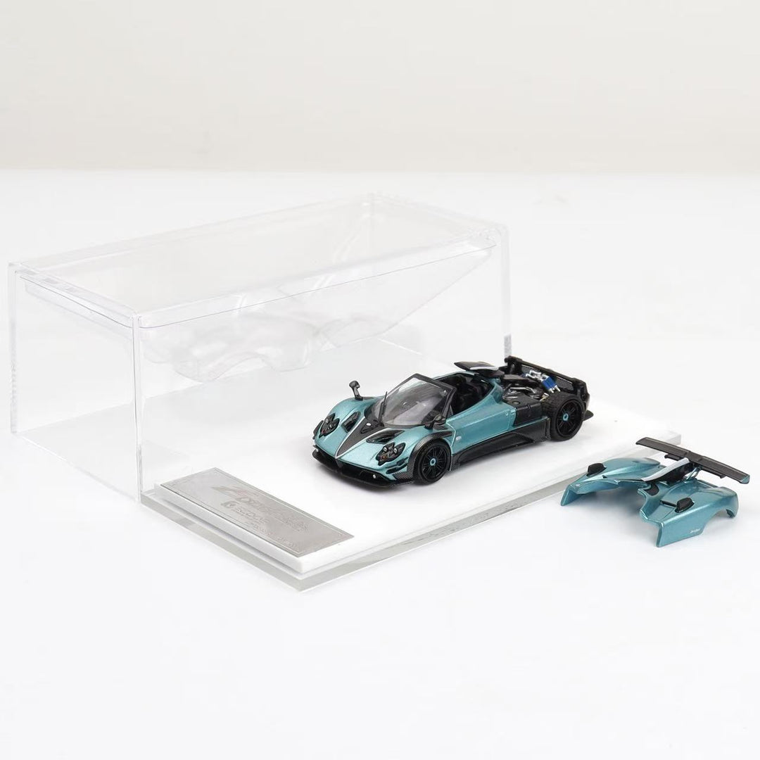 Rhino Model X Decode 1:64 Pagani Zonda Kunlun Carbon Fiber Blue