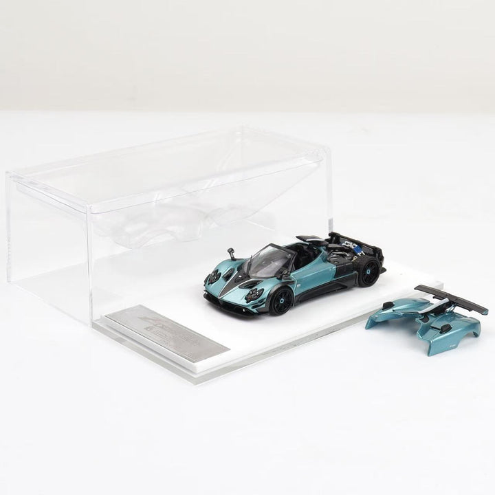 Rhino Model X Decode 1:64 Pagani Zonda Kunlun Carbon Fiber Blue