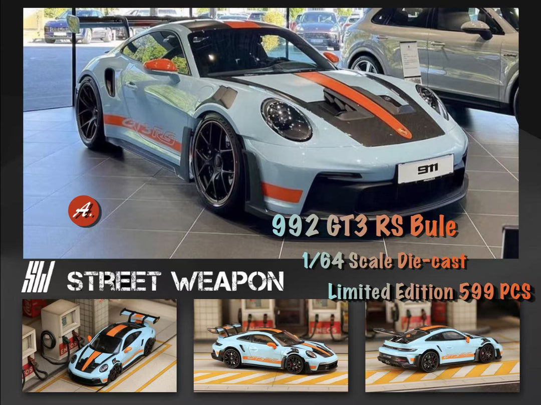 [Preorder] Street Weapon 1:64 992 GT3 RS Gulf (2 Versions)