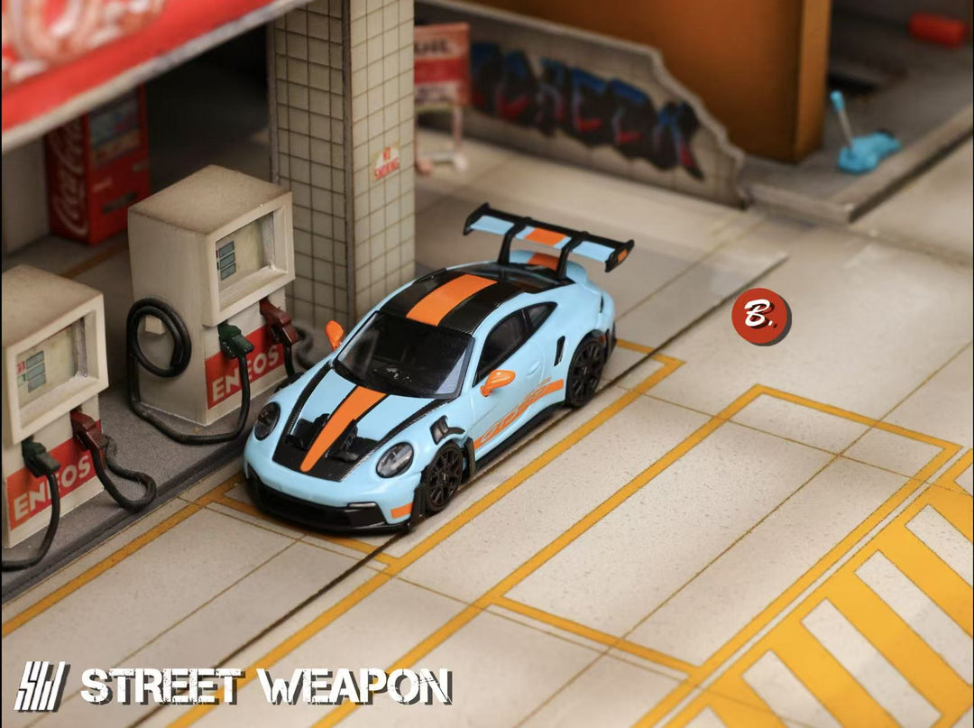 [Preorder] Street Weapon 1:64 992 GT3 RS Gulf (2 Versions)