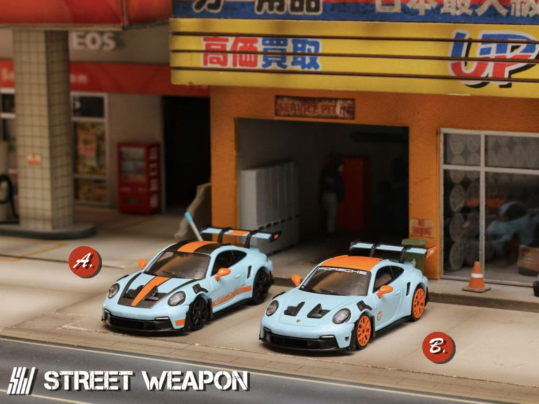 [Preorder] Street Weapon 1:64 992 GT3 RS Gulf (2 Versions)