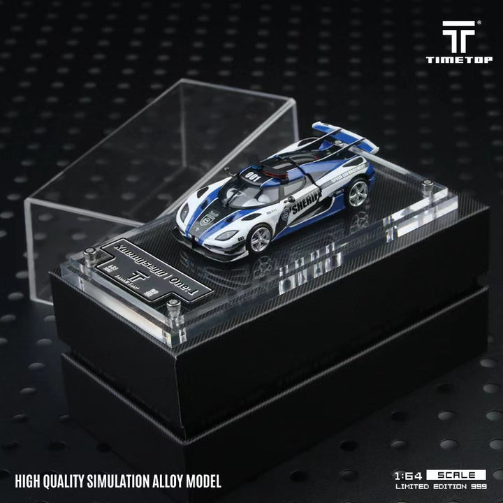[Preorder] Time Top 1:64 Koenigsegg One:1 Police Livery TT644816