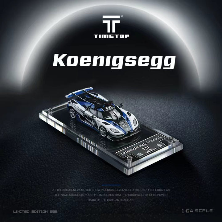[Preorder] Time Top 1:64 Koenigsegg One:1 Police Livery TT644816
